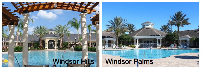 Windsor Hills resort swimming pool side by side with Windsor Palms resort swimming pool
