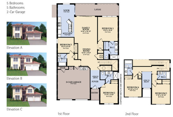 Spencer 5 bed villa floorplan