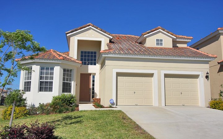 Two storey villa front elevation