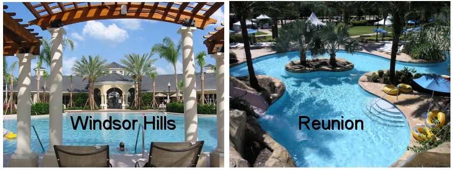 windsor hills pool and clubhouse compared with Reunion pool and lazy river